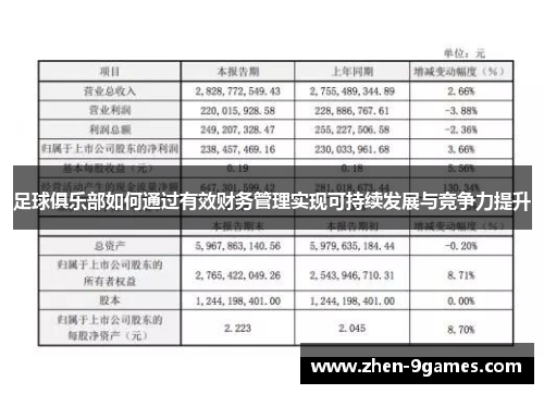 足球俱乐部如何通过有效财务管理实现可持续发展与竞争力提升 足球俱乐部如何通过有效财务管理实现可持续发展与竞争力提升